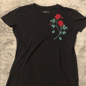 Black rose shirt